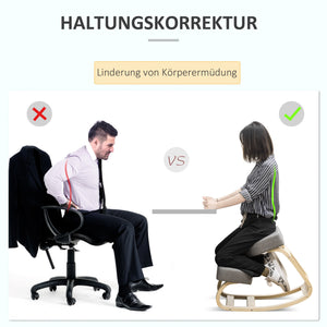 Kniestuhl ergonomisch für gesunde Sitzhaltung Birkenholz