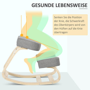 Kniestuhl ergonomisch für gesunde Sitzhaltung Birkenholz