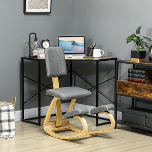 Kniestuhl ergonomisch für Büro Homeoffice und Meditation grau