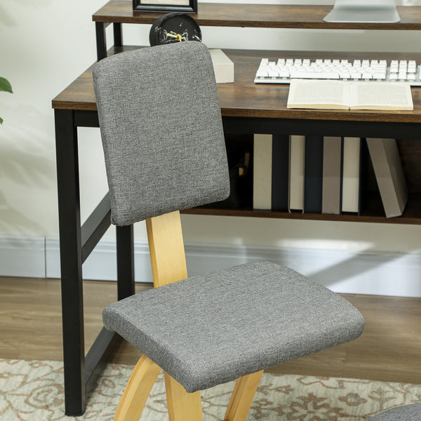 Kniestuhl ergonomisch für Büro Homeoffice und Meditation grau