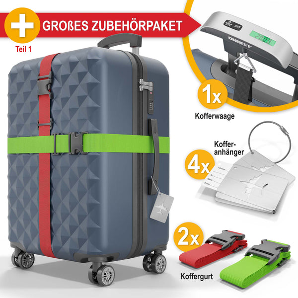 Kofferset 4tlg inkl. Kofferwaage und Schutzhülle Blau