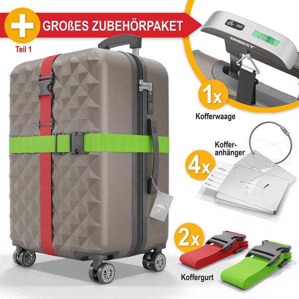 Kofferset 4tlg inkl. Kofferwaage und Schutzhülle Champagner