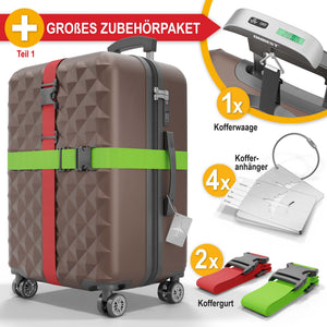 Kofferset 4tlg inkl. Kofferwaage und Schutzhülle Coffee