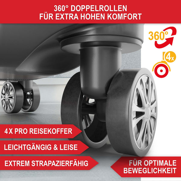 Kofferset 4tlg inkl. Kofferwaage und Schutzhülle Coffee