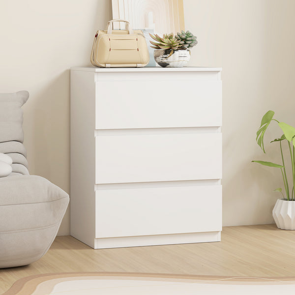 Kommode mit 3 Schubladen für Schlafzimmer Wohnzimmer Flur weiss