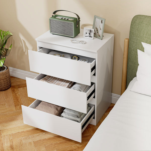 Kommode mit 3 Schubladen für Schlafzimmer Wohnzimmer Flur weiss