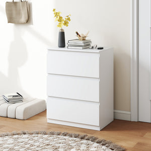 Kommode mit 3 Schubladen für Schlafzimmer Wohnzimmer Flur weiss