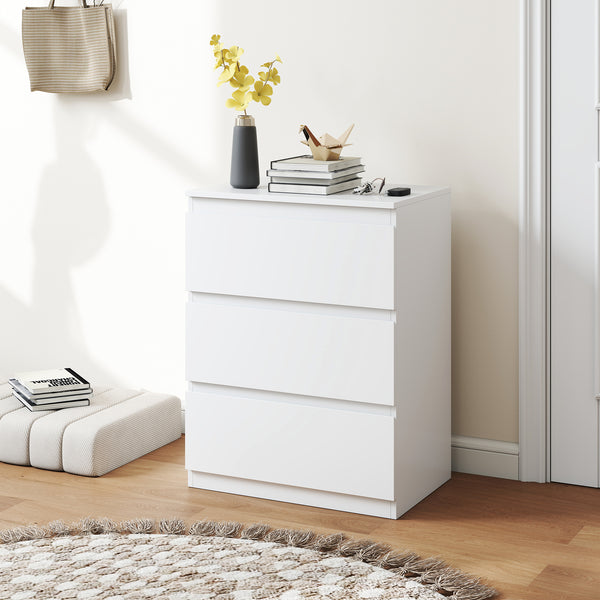 Kommode mit 3 Schubladen für Schlafzimmer Wohnzimmer Flur weiss