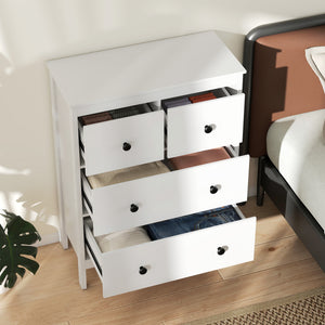 Kommode mit 4 Schubladen für Schlafzimmer und Flur weiss
