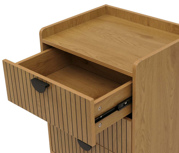 Kommode Highboard 3 Schubladen Melamin MDF 77x50x42cm natur