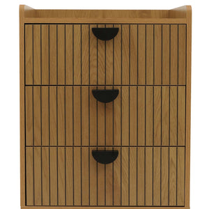 Kommode Highboard 3 Schubladen Melamin MDF 77x50x42cm natur