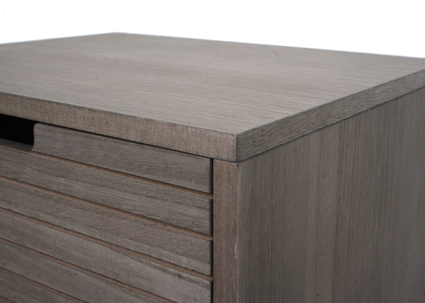 Kommode Highboard 3D-Design 5 Schubladen 84x35x29cm grau-braun