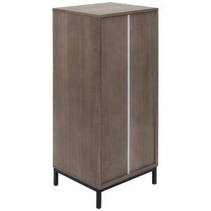 Kommode Highboard 3D-Design 5 Schubladen 84x35x29cm grau-braun