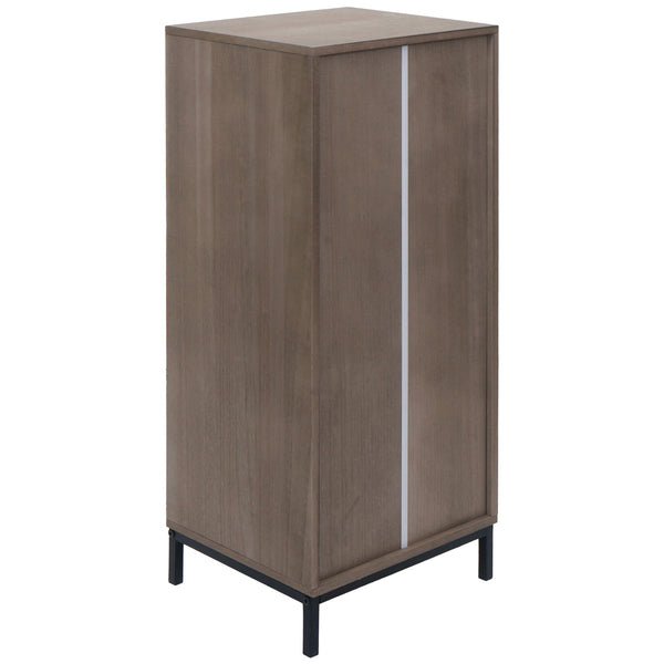 Kommode Highboard 3D-Design 5 Schubladen 84x35x29cm grau-braun