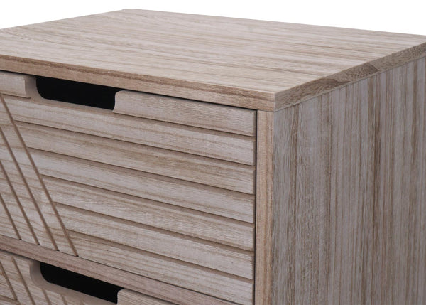 Kommode Highboard 3D-Design 5 Schubladen 84x35x29cm natur