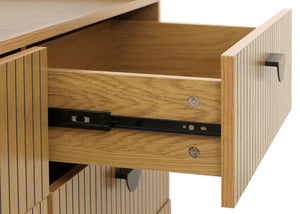 Kommode Highboard 6 Schubladen Melamin MDF 80x120x44cm natur