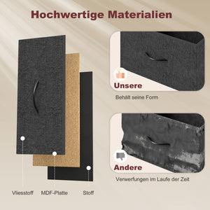 Kommode mit 8 Stoffschubladen und Ladestation rustikales Design