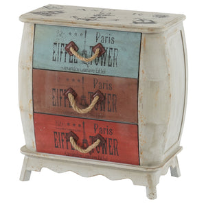 Kommode Sara mit Schubladen Vintage Shabby-Look 74x70x36cm