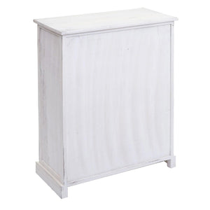 Kommode Schubladenkommode Massivholz Korb-Schublade 80x60x30cm shabby weiss