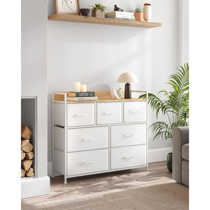 Kommode Schubladenkommode mit 7 Schubladen Weiss Holz