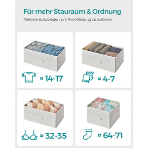 Kommode Schubladenkommode mit 7 Schubladen Weiss Holz