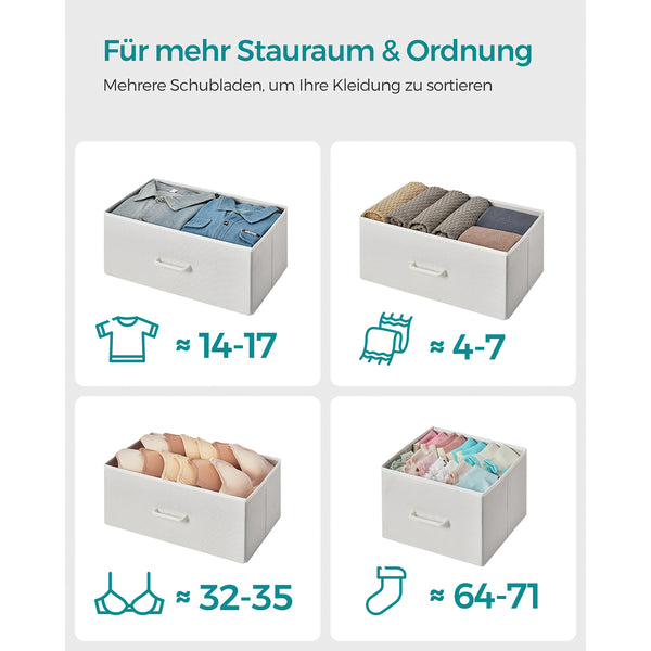 Kommode Schubladenkommode mit 7 Schubladen Weiss Holz