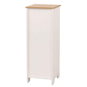 Kommode Schubladenschrank 4 Korbschubladen Holz Melamin 82x30x30cm natur-weiss