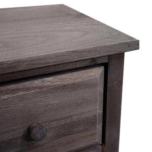 Kommode Schubladenschrank 4 Schubladen 74x30x25cm Shabby-Look Vintage grau-braun