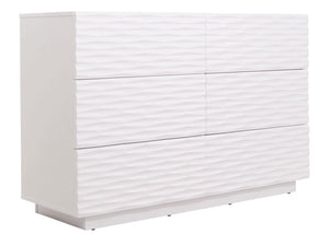 Kommode Sideboard 3D-Design Push-to-open 81x120x42cm Hochglanz weiss