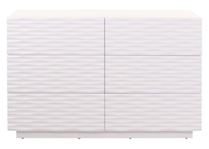 Kommode Sideboard 3D-Design Push-to-open 81x120x42cm Hochglanz weiss