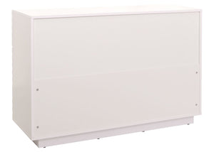 Kommode Sideboard 3D-Design Push-to-open 81x120x42cm Hochglanz weiss