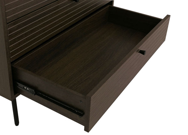 Kommode Sideboard 4 Schubladen skandinavisch 85x80x40cm dunkelbraun