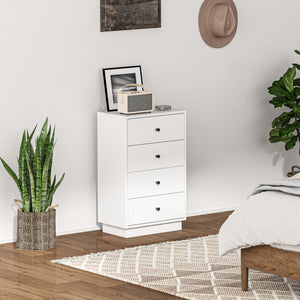 Kommode Sideboard Schrank modern mit 7 Schubladen Holz weiss