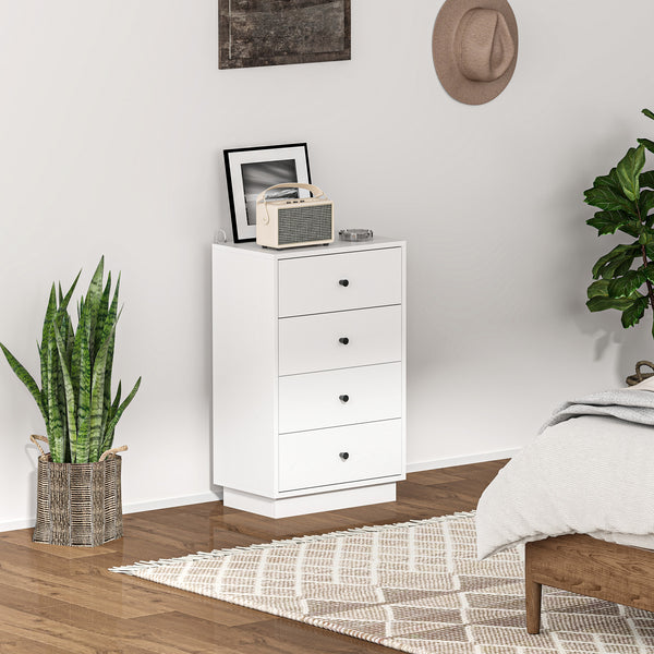 Kommode Sideboard Schrank modern mit 7 Schubladen Holz weiss