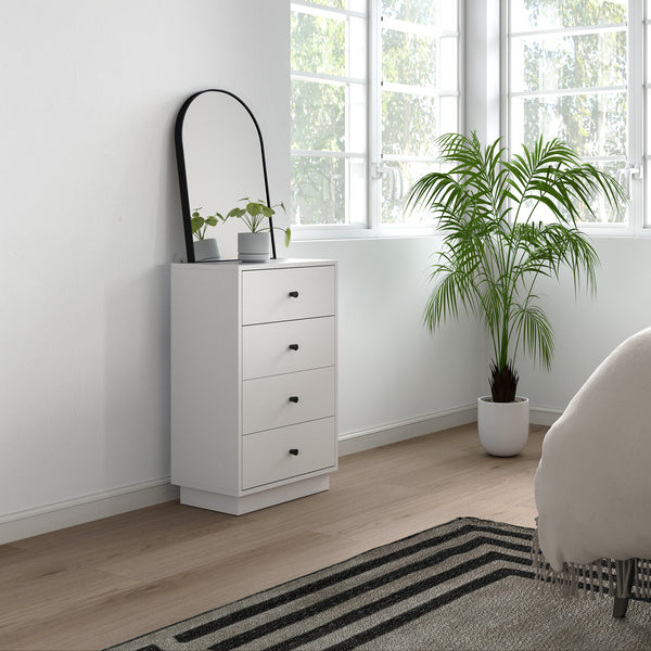 Kommode Sideboard Schrank modern mit 7 Schubladen Holz weiss