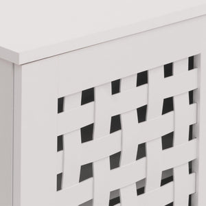 Kommode Sideboard Anrichte 3D-Flecht-Design 2 Türen 82x80x37cm weiss