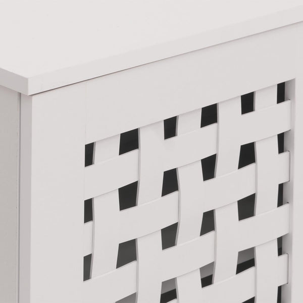 Kommode Sideboard Anrichte 3D-Flecht-Design 2 Türen 82x80x37cm weiss