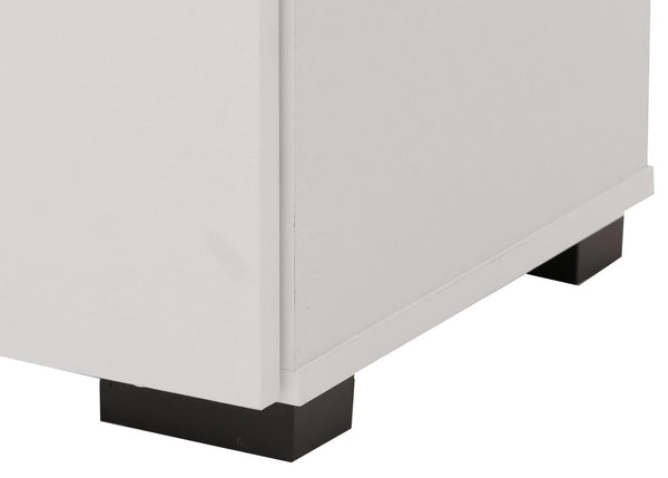 Kommode Sideboard Anrichte 3D-Flecht-Design 2 Türen 82x80x37cm weiss