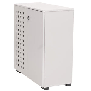 Kommode Sideboard Anrichte 3D-Flecht-Design 2 Türen 82x80x37cm weiss