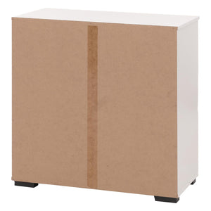 Kommode Sideboard Anrichte 3D-Flecht-Design 2 Türen 82x80x37cm weiss