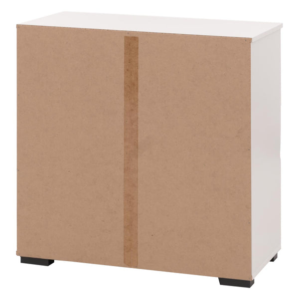 Kommode Sideboard Anrichte 3D-Flecht-Design 2 Türen 82x80x37cm weiss