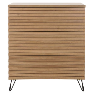 Kommode Sideboard Highboard 3D-Design 3 Schubladen 94x80x45cm natur