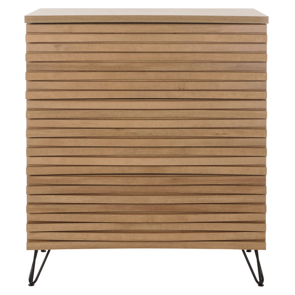 Kommode Sideboard Highboard 3D-Design 3 Schubladen 94x80x45cm natur