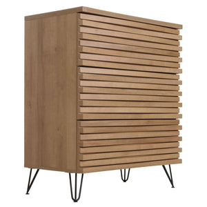 Kommode Sideboard Highboard 3D-Design 3 Schubladen 94x80x45cm natur