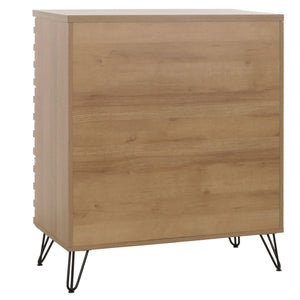 Kommode Sideboard Highboard 3D-Design 3 Schubladen 94x80x45cm natur