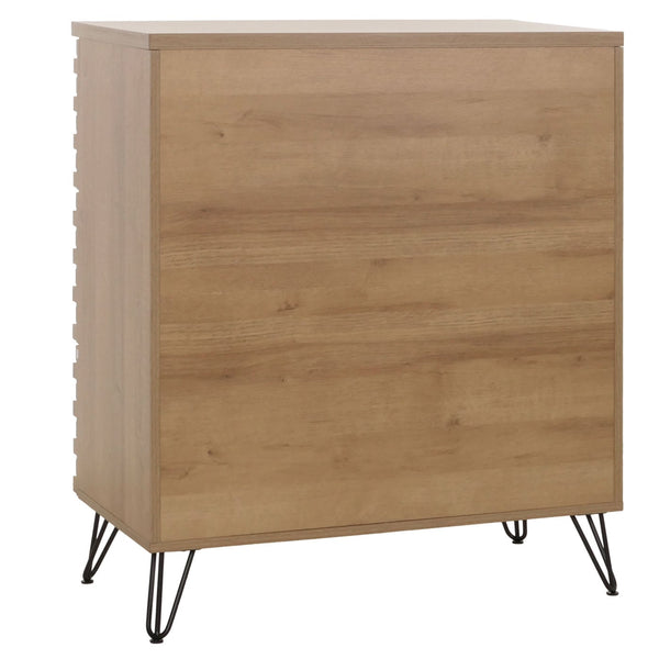 Kommode Sideboard Highboard 3D-Design 3 Schubladen 94x80x45cm natur