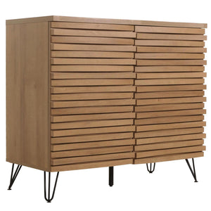 Kommode Sideboard Highboard 3D-Design Staufächer 85x95x45cm natur