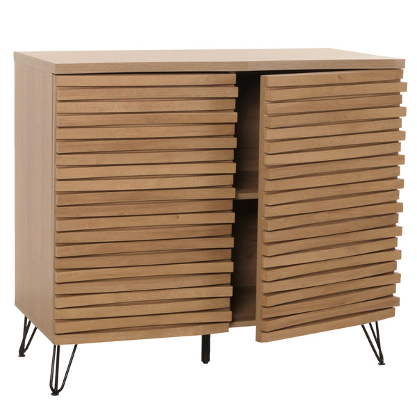 Kommode Sideboard Highboard 3D-Design Staufächer 85x95x45cm natur