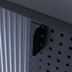 Kommode Sideboard Highboard Industrial Schiebetüren Metall 85x80x45cm schwarz