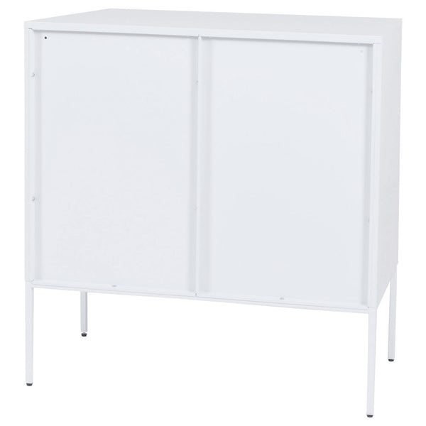 Kommode Sideboard Highboard Industrial Schiebetüren Metall 85x80x45cm weiss